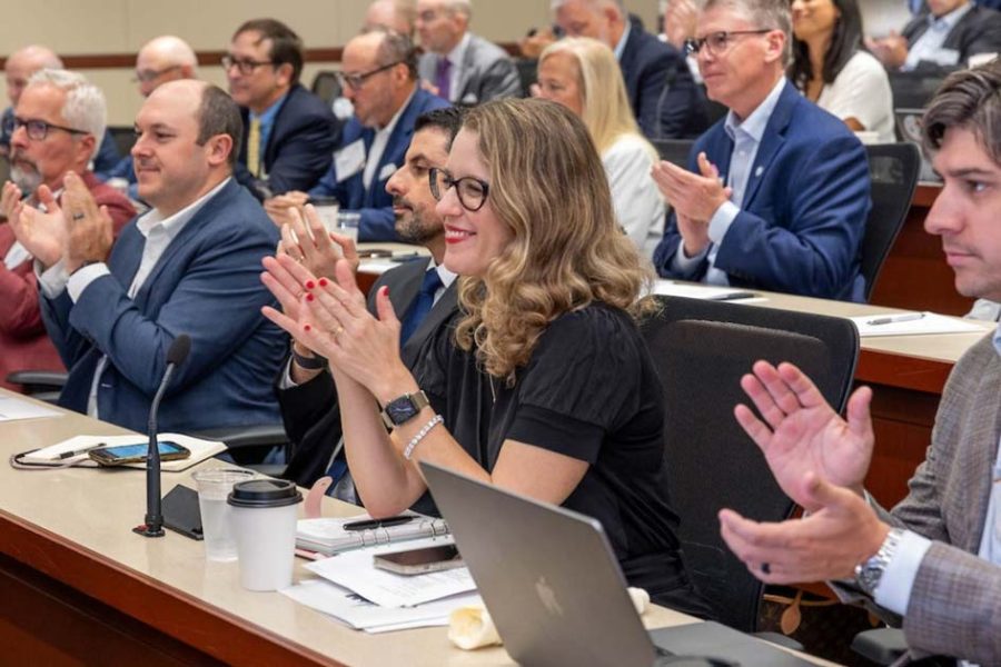 Chicago Payments Symposium audience clapping.