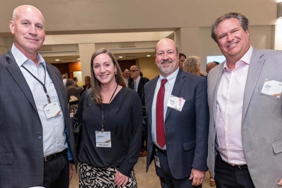 Chicago Payments Symposium attendees, including Federal Reserve Senior Vice President and Head of Product Management Erik Van Bramer (third from left).