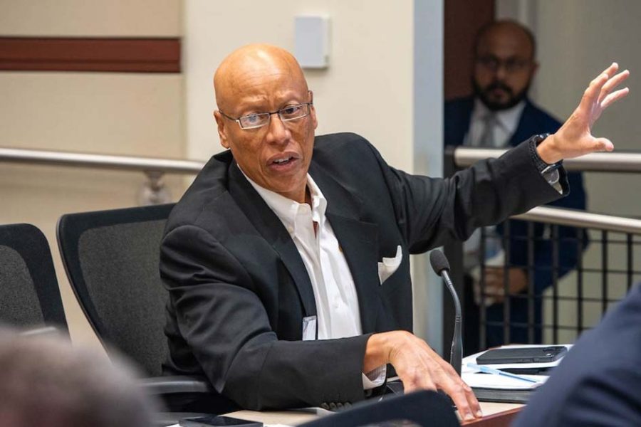 An audience member asks a question at the Chicago Payments Symposium.